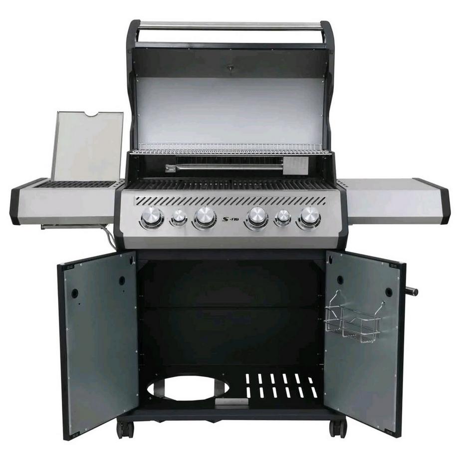 Santos  S-418 - Gasgrill, mit, 30 mbar für PT, ES, NL, BE, FR, Schwarz 
