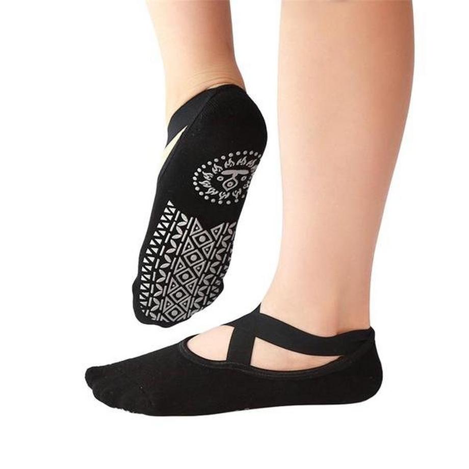 B2X Chaussettes de Yoga Modèle Cheville Noir  