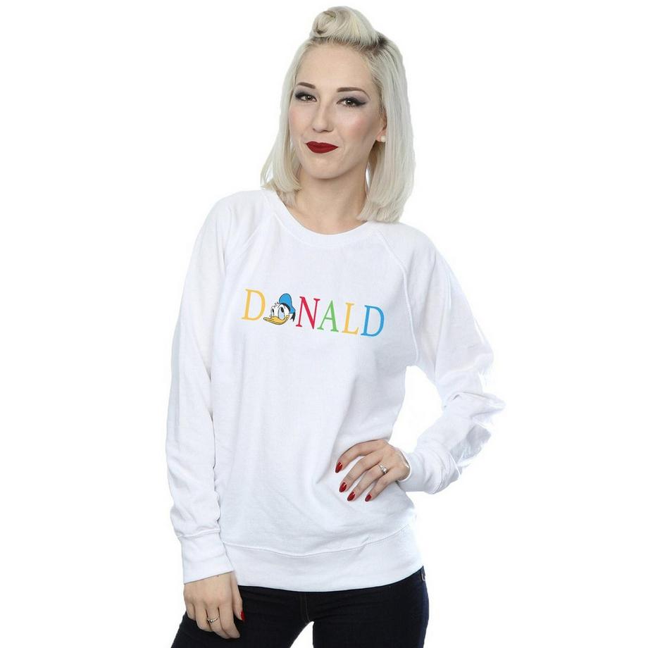 Disney Donald Duck Rainbow Logo Regular Fit Sweatshirt  
