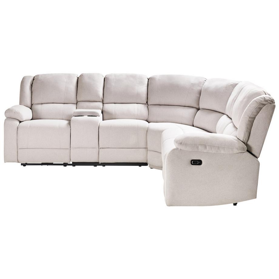 Beliani Ecksofa aus Stoff  ROKKE  