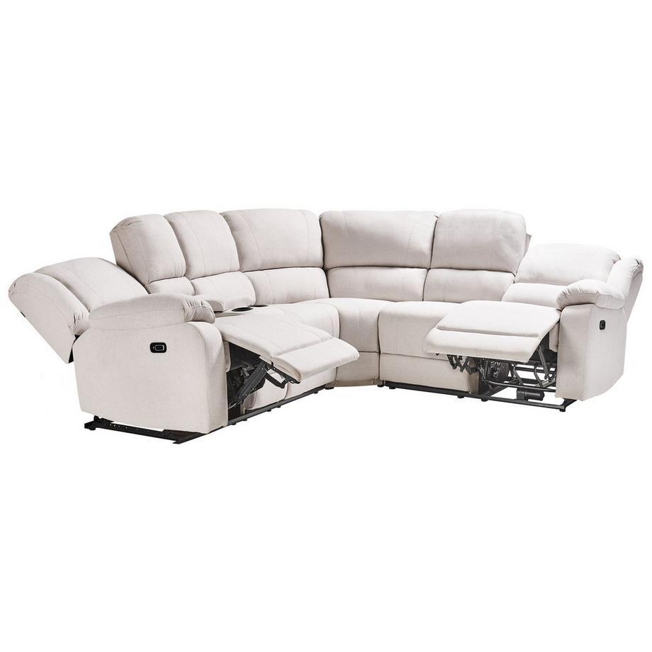 Beliani Ecksofa aus Stoff Modern ROKKE  