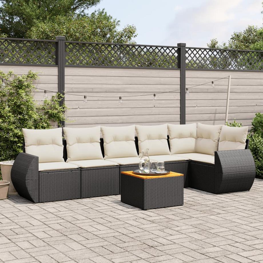 VidaXL set divano da giardino Polirattan  