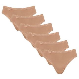 sloggi 24/7 Cotton Lace Slip Tai Confezione da 6  