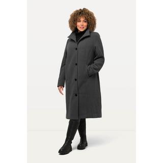 Ulla Popken  Manteau en laine à col montant et doublure intégrale 