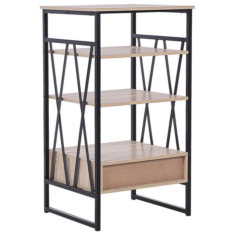 Beliani Regal mit 3 Ebenen aus Faserplatte Industriell KEENE  