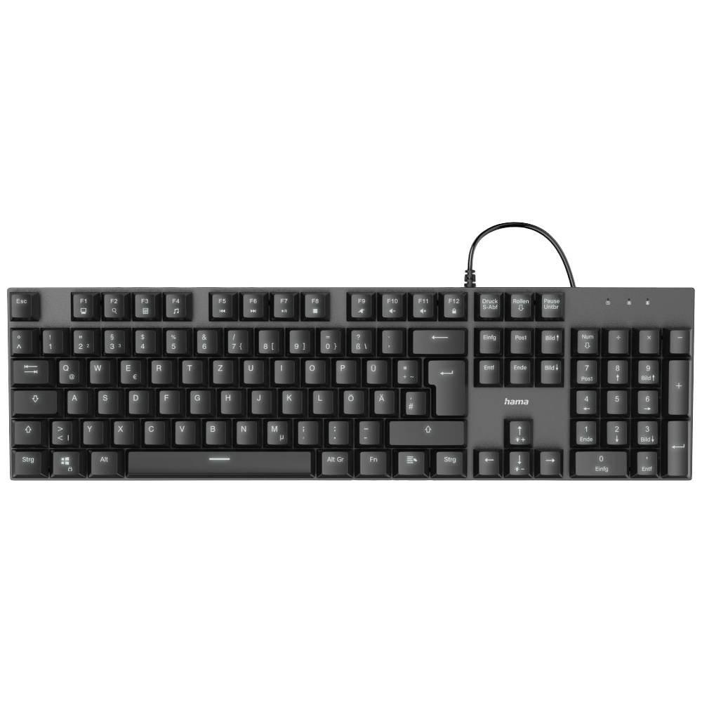 hama  Mechanische Office-Tastatur MKC-650, extralanges Kabel 