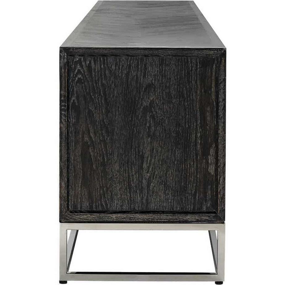 mutoni Meuble TV Blackbone noir argenté 220  