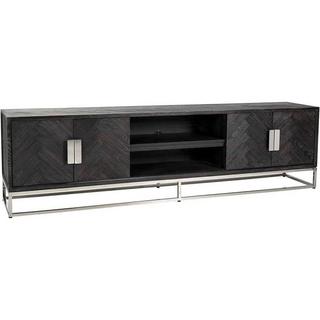 mutoni Meuble TV Blackbone noir argent 220  