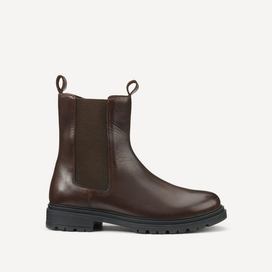 La Redoute Collections  Bottines montantes en cuir zippées 