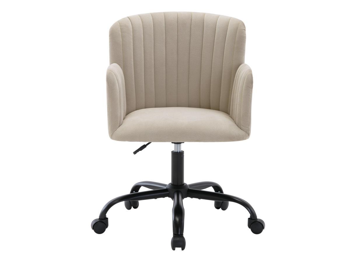 Vente-unique Chaise de bureau - Tissu - Beige - Hauteur réglable - TOARA  