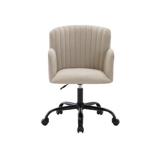 Vente-unique Chaise de bureau - Tissu - Beige - Hauteur réglable - TOARA  