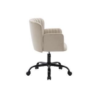 Vente-unique Chaise de bureau - Tissu - Beige - Hauteur réglable - TOARA  