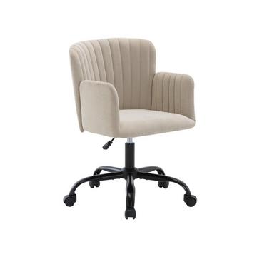 Chaise de bureau - Tissu - Beige - Hauteur réglable - TOARA
