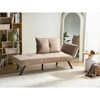 Beliani Rechtsseitige Chaiselounge aus Stoff Modern ROCAMADOUR  