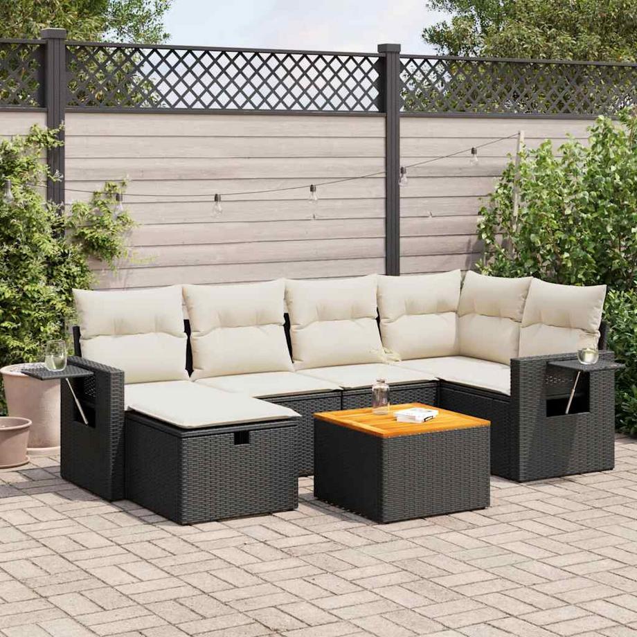 VidaXL set di divani da giardino Polirattan  