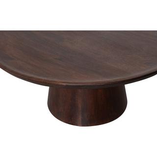 mutoni Table basse Coffee A Gogo bois de manguier noyer 90x90  