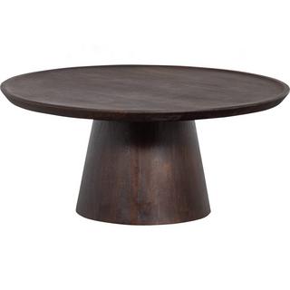 mutoni Table basse Coffee A Gogo bois de manguier noyer 90x90  