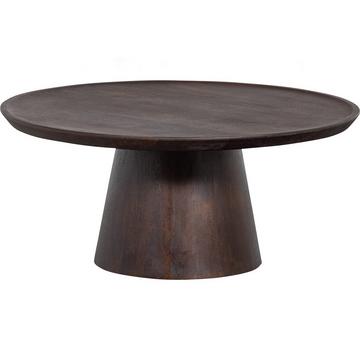 Table basse Coffee A Gogo bois de manguier noyer 90x90