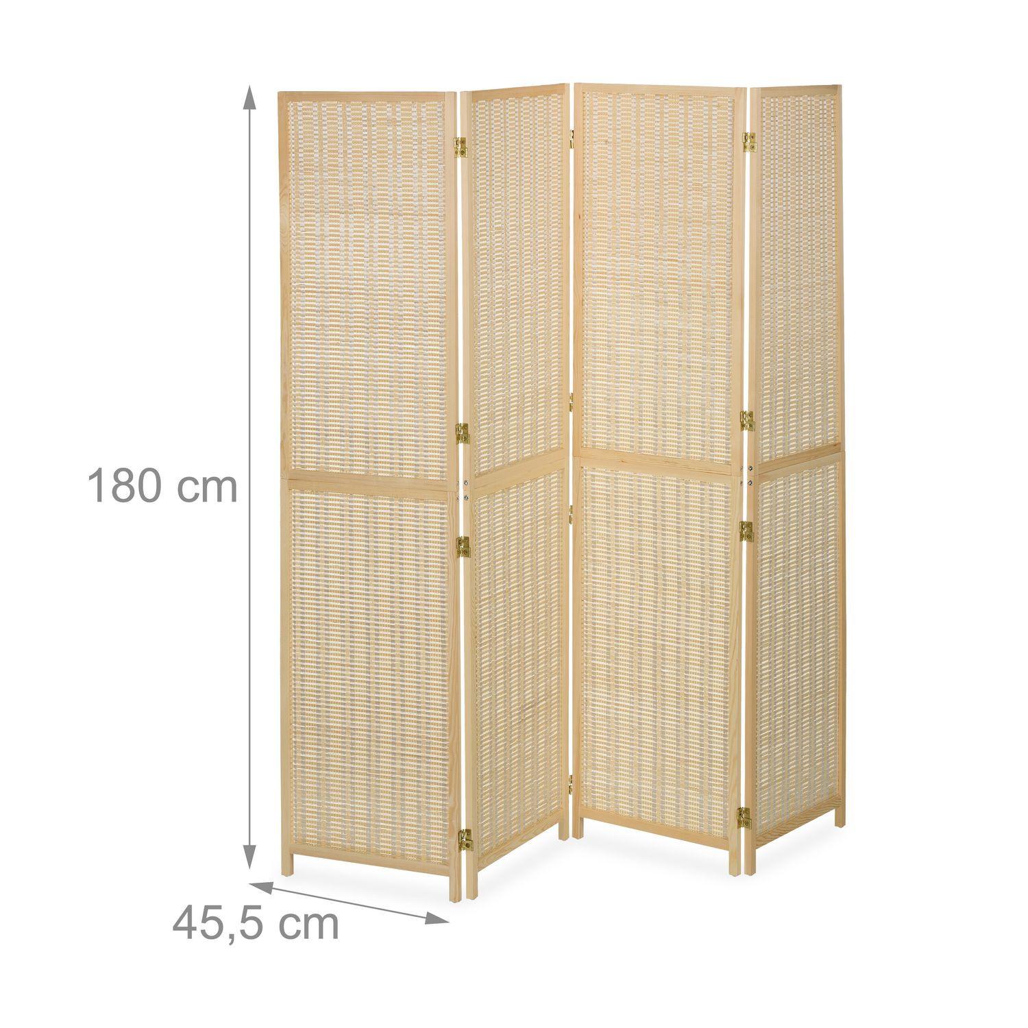 B2X Paravent en bambou 4 parties  