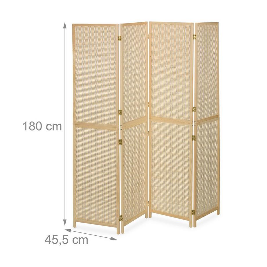 B2X Paravento in bambù a 4 parti  