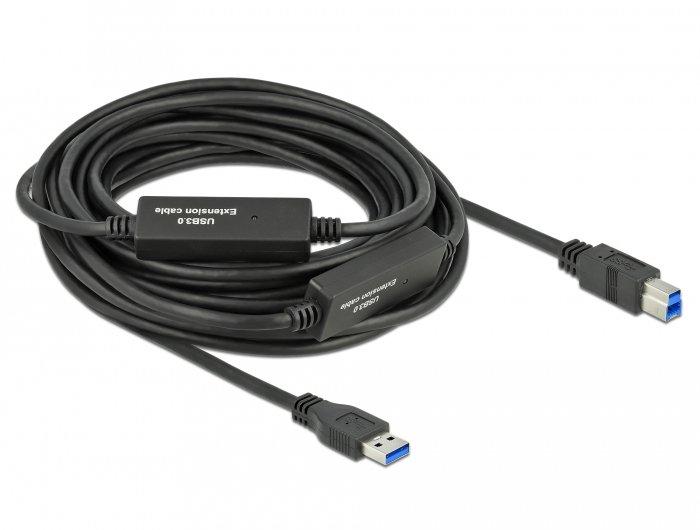 DeLock  85380 cavo USB 10 m USB 3.2 Gen 1 (3.1 Gen 1) USB A USB B Nero 