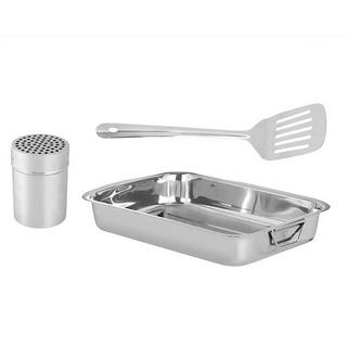 Kinvara Set di 3 teglie da forno in acciaio inox 36 x 26 cm  