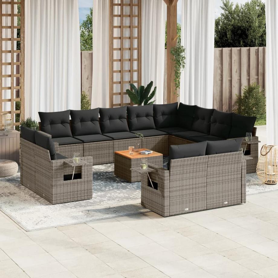 VidaXL set divano da giardino Polirattan  