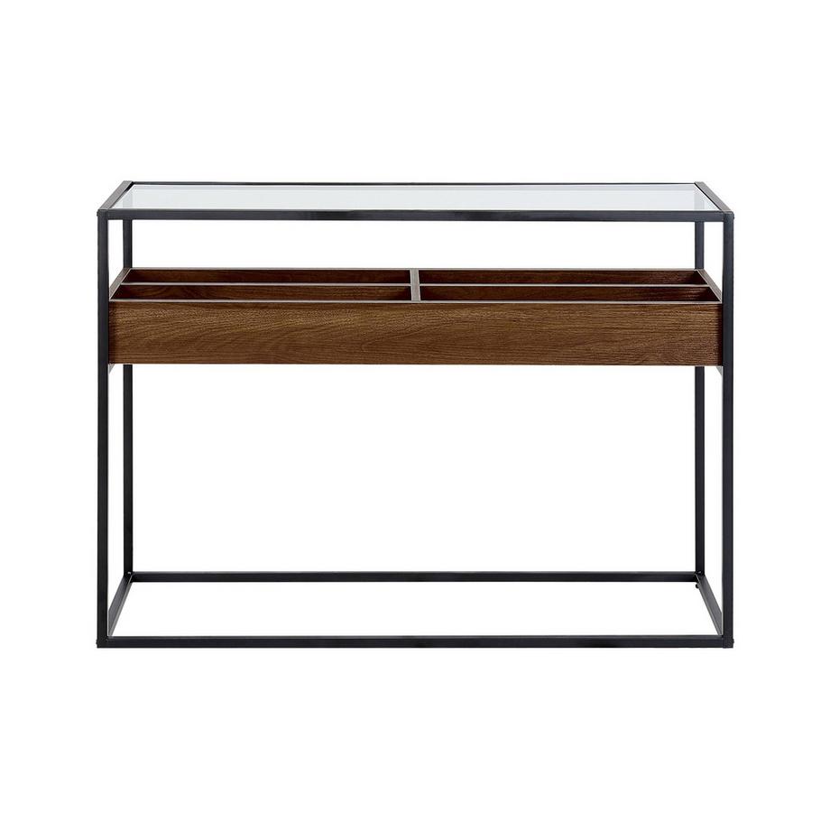 Beliani Tavolino consolle en Vetro temperato Moderno WACO  