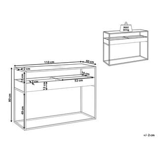 Beliani Console en Verre de sécurité Moderne WACO  