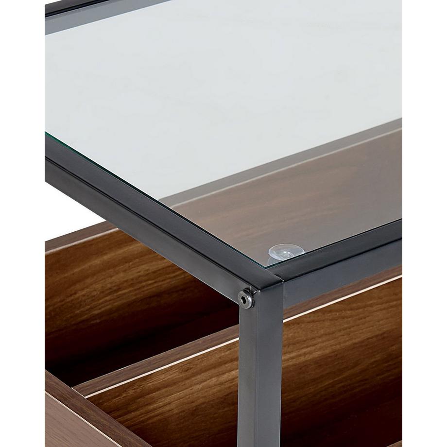 Beliani Tavolino consolle en Vetro temperato Moderno WACO  