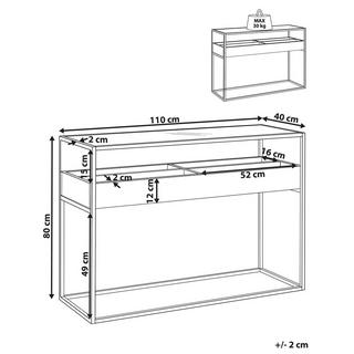 Beliani Console en Verre de sécurité Moderne WACO  