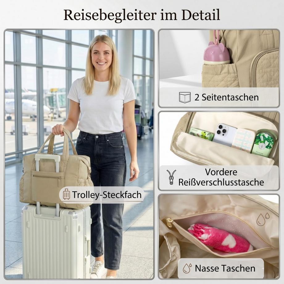 Only-bags.store Reisetasche, Handgepäcktasche, Weekender Reisetasche, Wasserdichte Sporttasche  