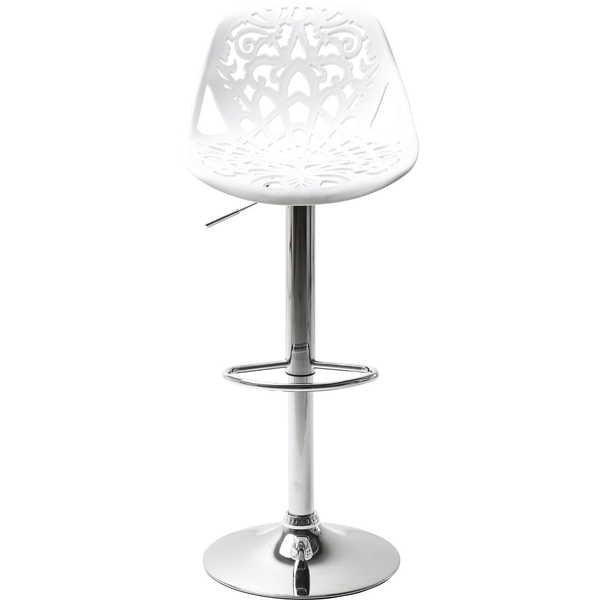 mutoni Ornement de tabouret blanc  