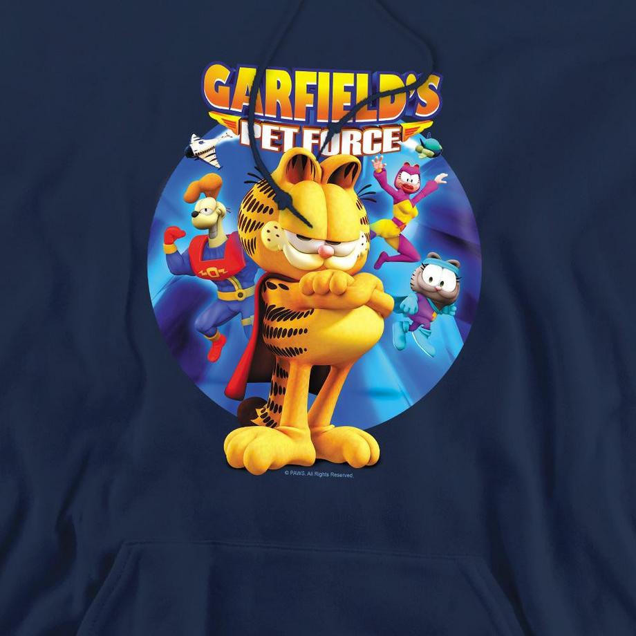 Garfield Bedruckter Kapuzenpullover mit Kängurutasche  