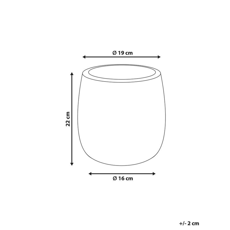 Beliani Vaso per piante en Fibra d'argilla Moderno LIVADIA  