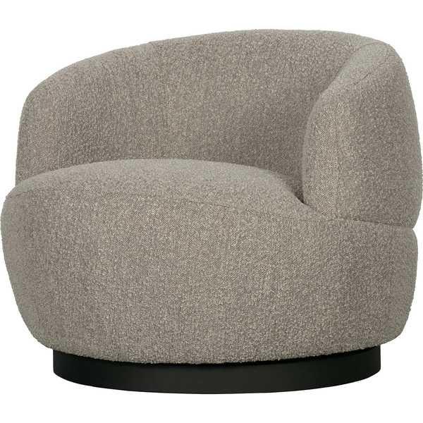 mutoni Fauteuil pivotant laineux naturel  