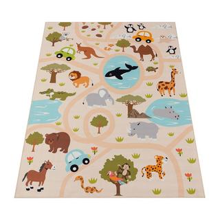 Paco Home 1a tapis de chambre pour enfants avec des animaux  