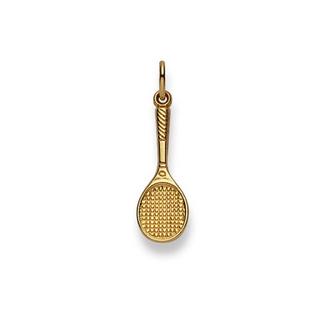 MUAU Schmuck  Pendentif raquette de tennis or jaune 750, 25x7mm 