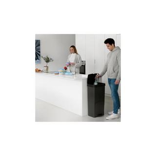Vente-unique Mülleimer mit 3 Fächern - 80L - Recycelter Kunststoff - Anthrazit - VANERN  