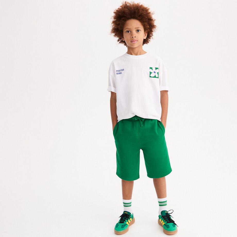 Oversize-Bermuda aus Fleece