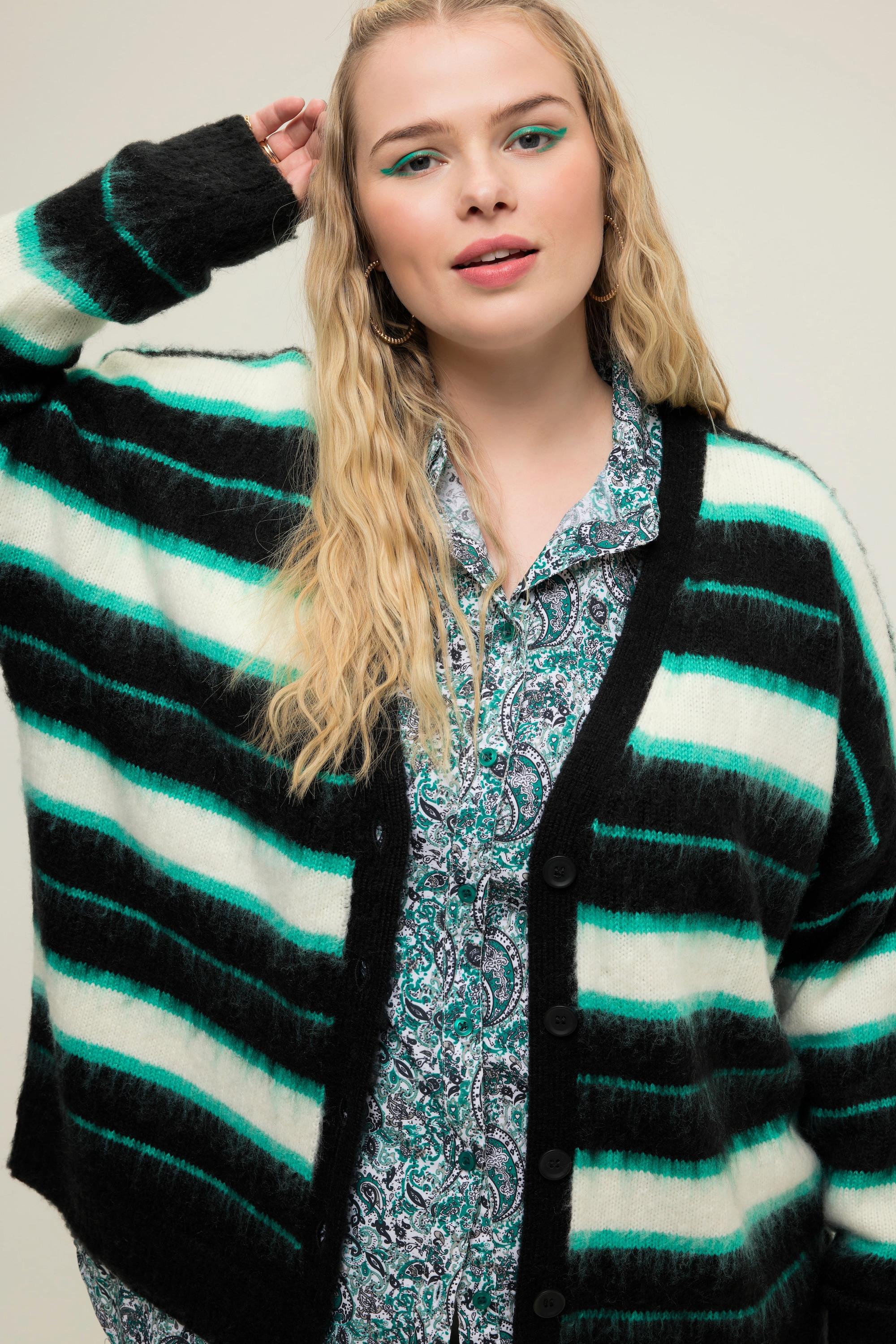 Studio Untold  Cardigan dal taglio oversize con righe e scollo a V 