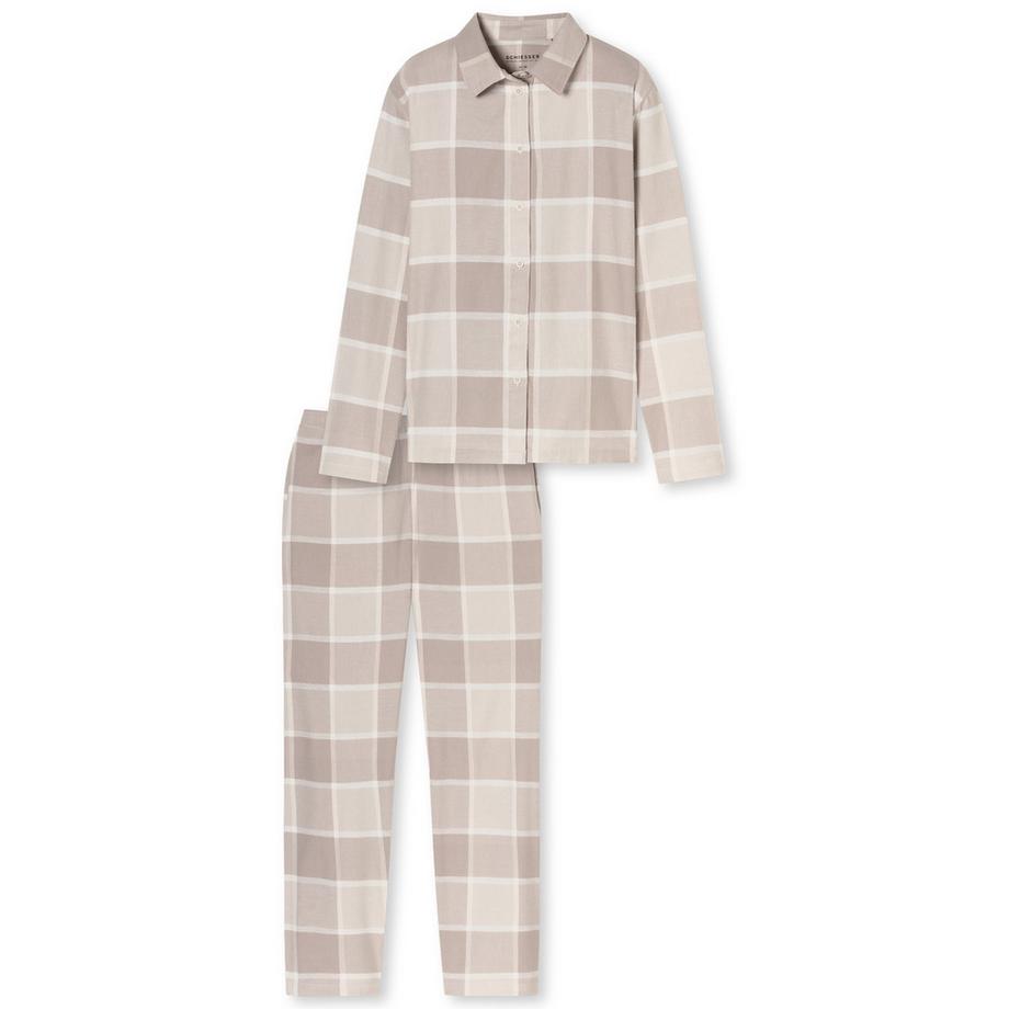 Schiesser Selected Premium Warming Karierter Pyjama  