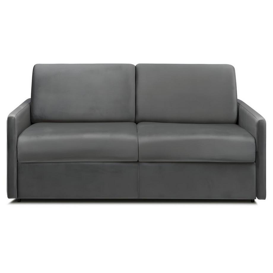 Vente-unique Schlafsofa 3Sitzer Samt Liegefläche mit Lattenrost mit breiten Latten 1Matratze CALIFE  