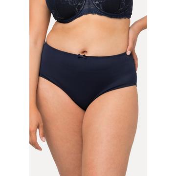 Slip midi in morbida microfibra con inserto di pizzo