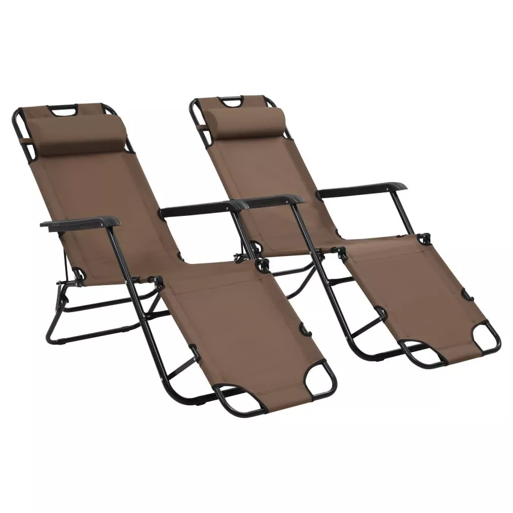 Furniture Limited - Chaises longues pliables 2 pcs avec