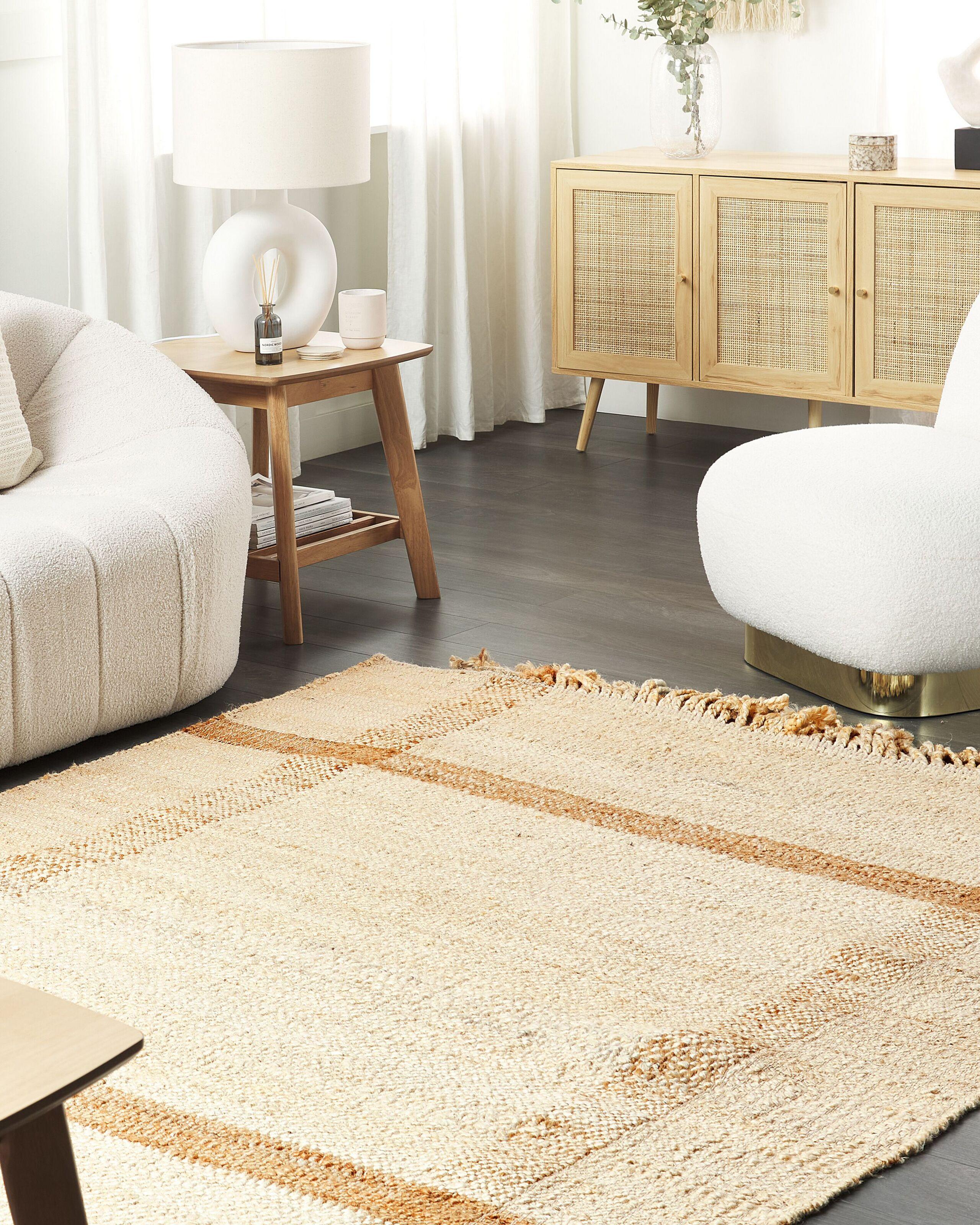 Beliani Tapis en Jute Boho YELMEZ  