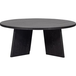 mutoni Table basse frise chêne noir nuit 90x90  