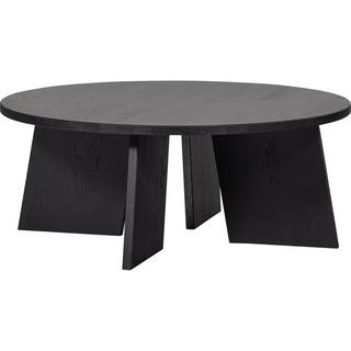 mutoni Table basse frise chêne noir nuit 90x90  