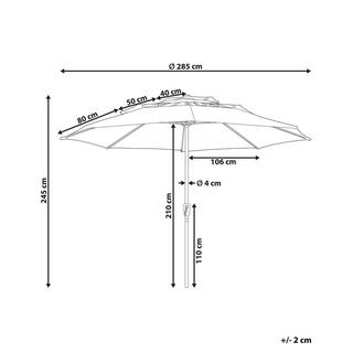 Beliani Marktschirm aus Polyester BIBIONE  