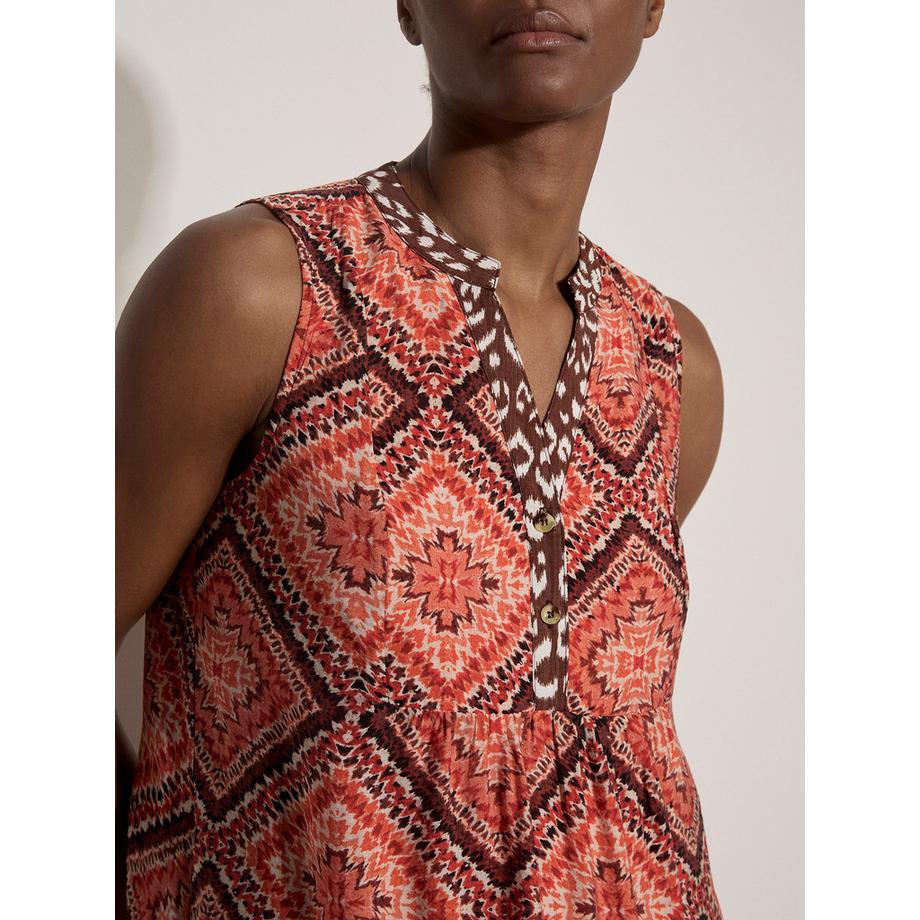 APRICOT Robe Midi Géométrique Patchwork Étages  